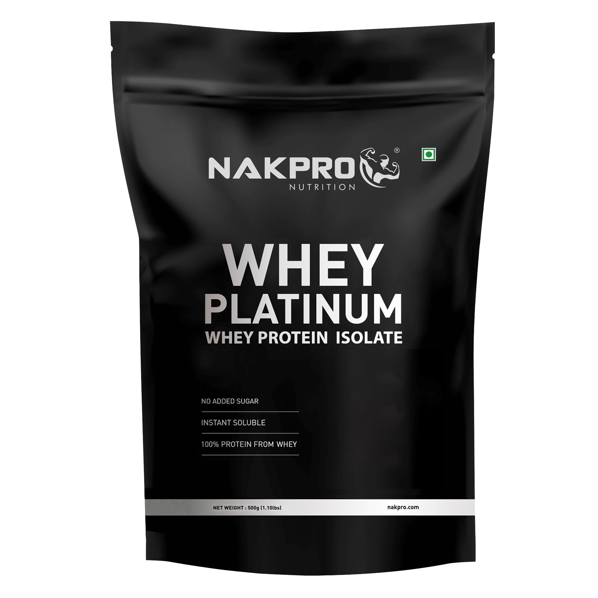 NAKPRO Platinum Raw Whey Protein Isolate | 500 g | Unflavoured