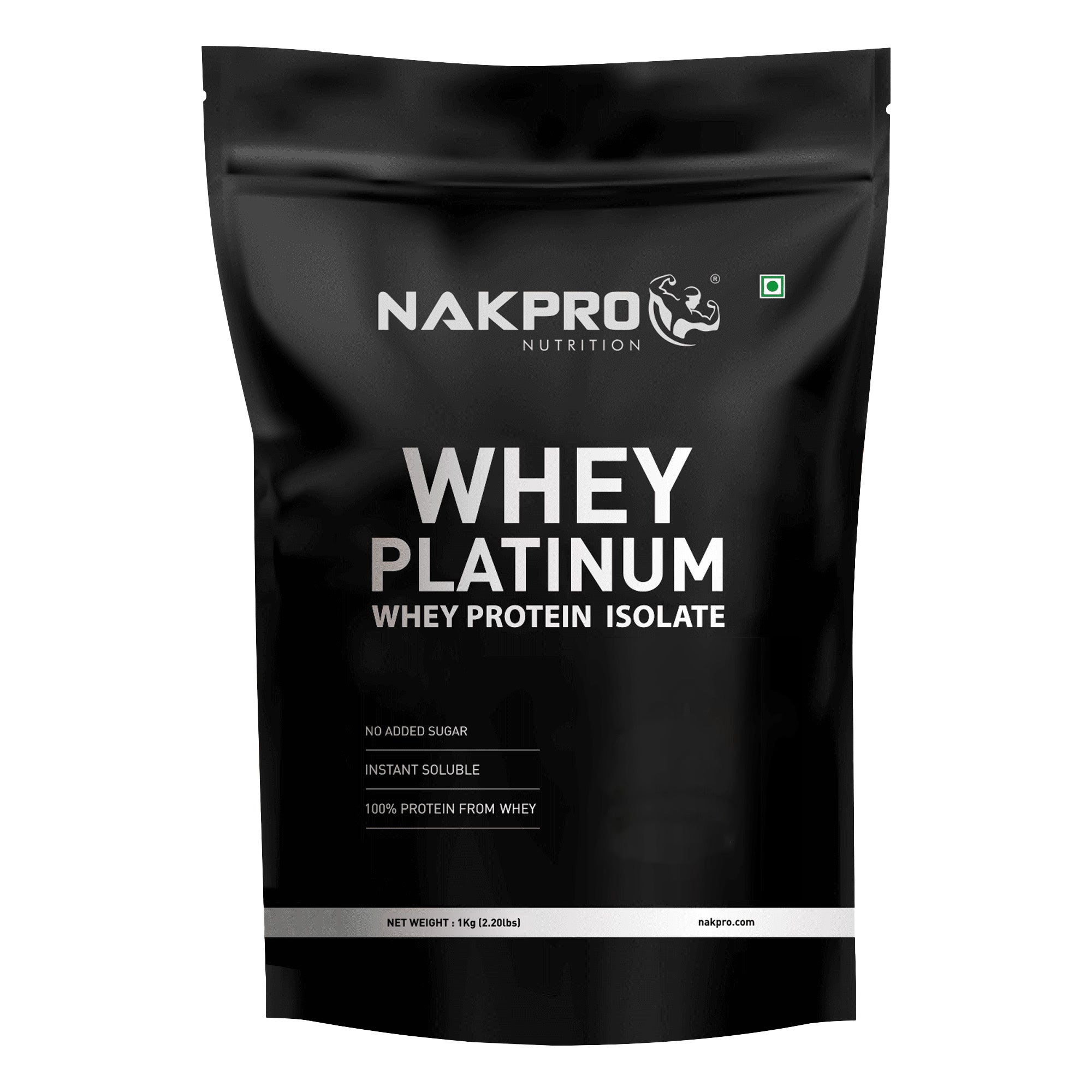 NAKPRO Platinum Raw Whey Protein Isolate | 1 kg | Unflavoured