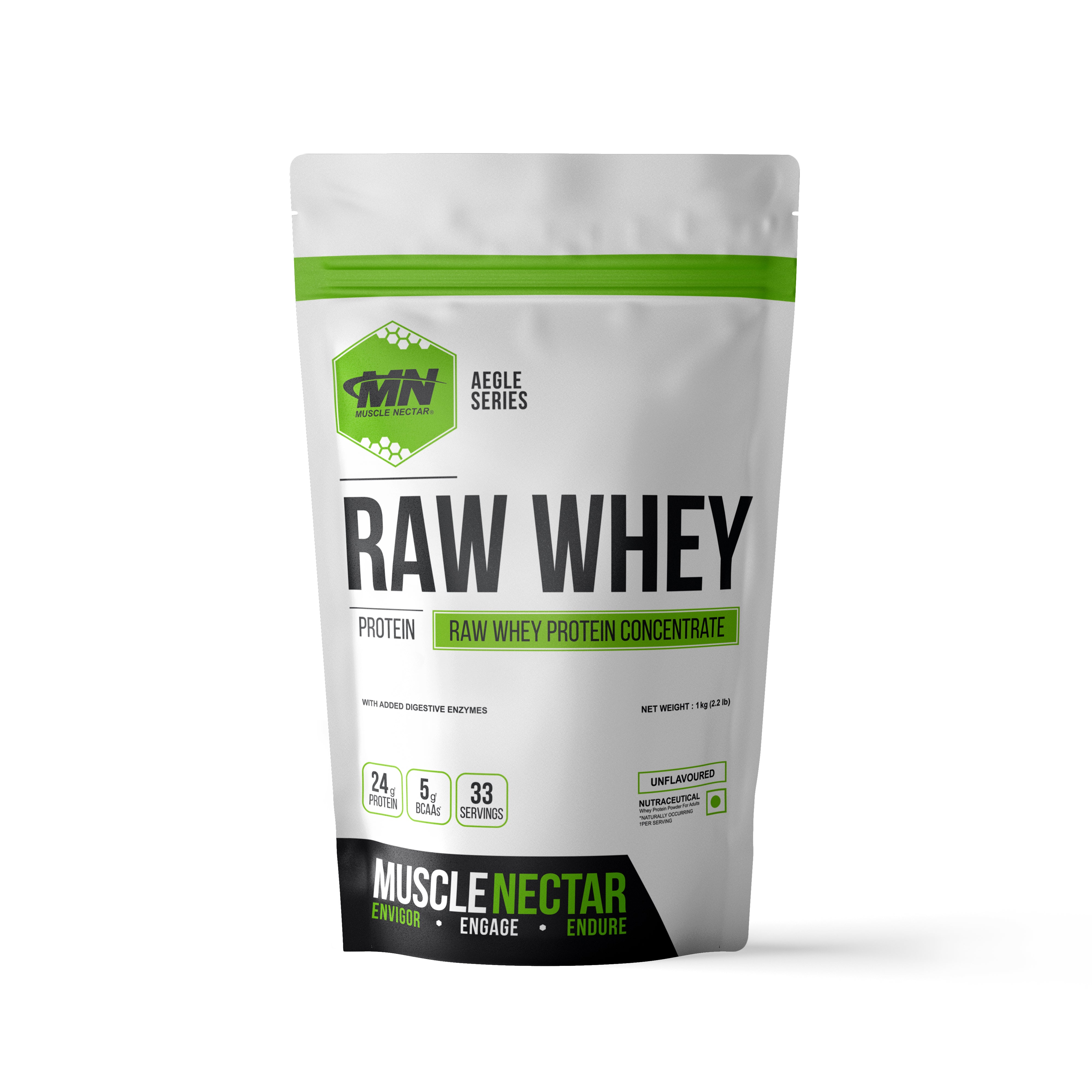 Muscle Nectar Raw Whey Concentrate | 1 kg | Unflavoured